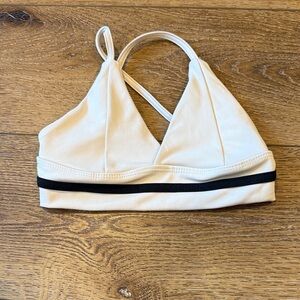 Five Dancewear Cream Bralette with Black Accent